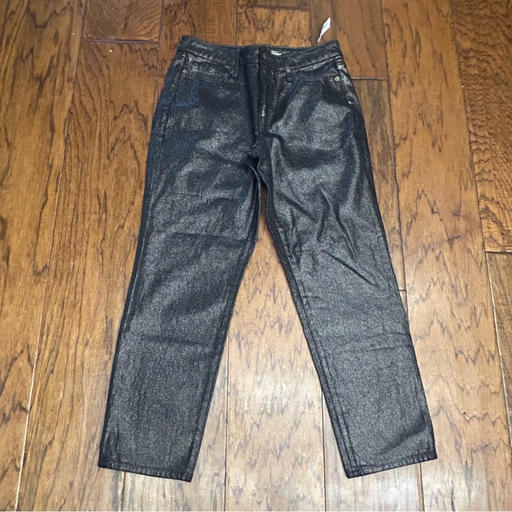 Old‎ Navy OG Straight High-Rise Jeans in Shimmery Black